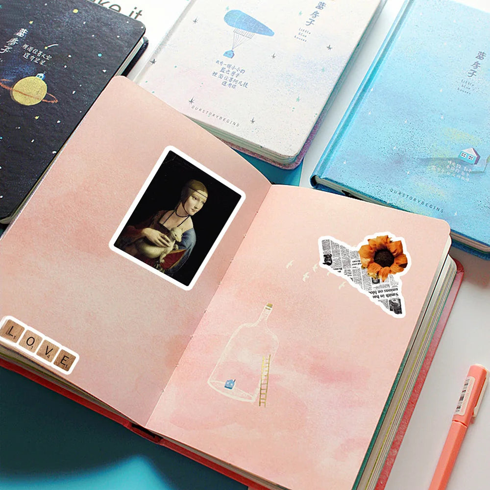 Vintage Painting PVC Stickers