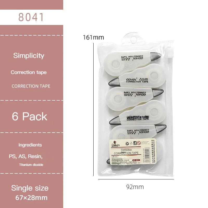 6Pcs/pack Correction Tapes