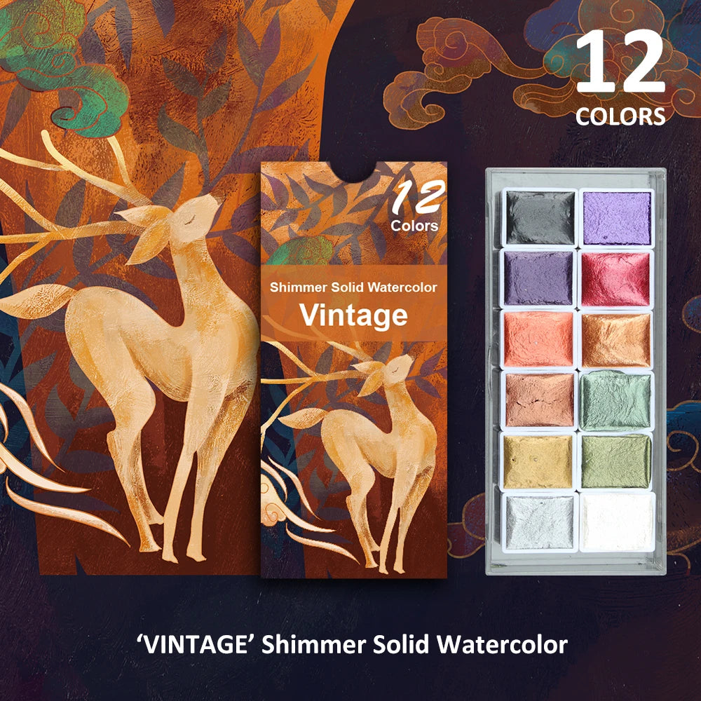 Seamiart 6/12 Watercolor Paint Set