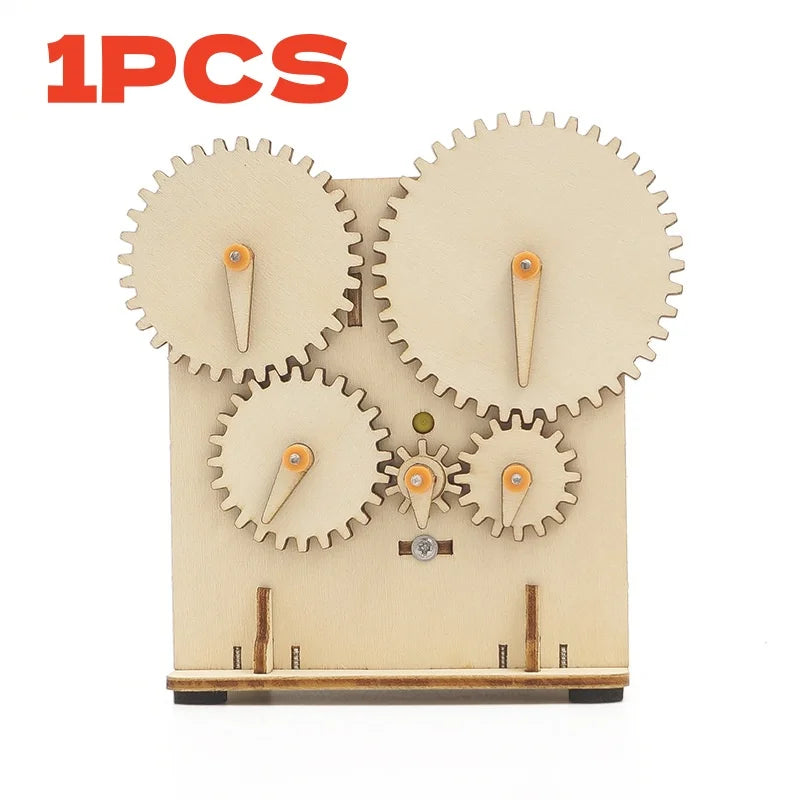 STEM Wooden Mechanical Gear DIY 3D Puzzle