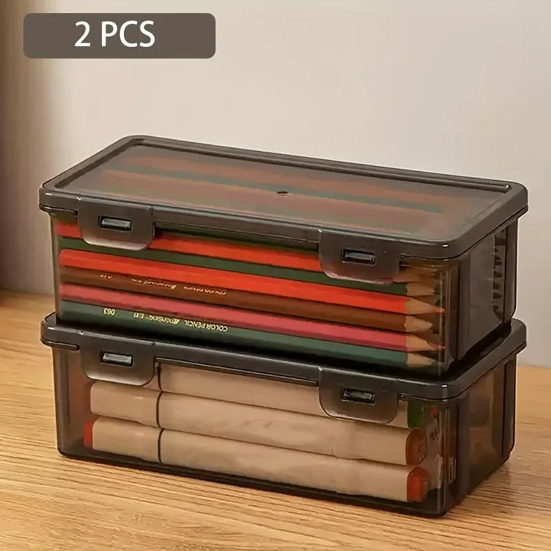 Transparent Black Storage Box Large