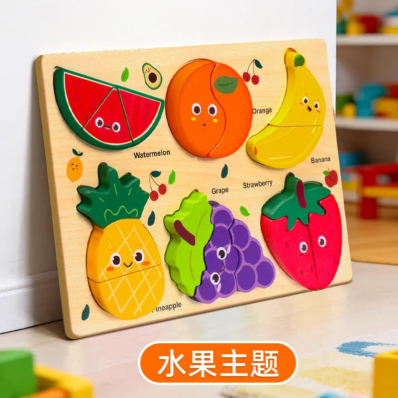 Montessori Wooden Toys 3D Wood Puzzles