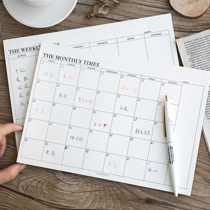 Weekly Planner Monthly Undated Agenda Notebook
