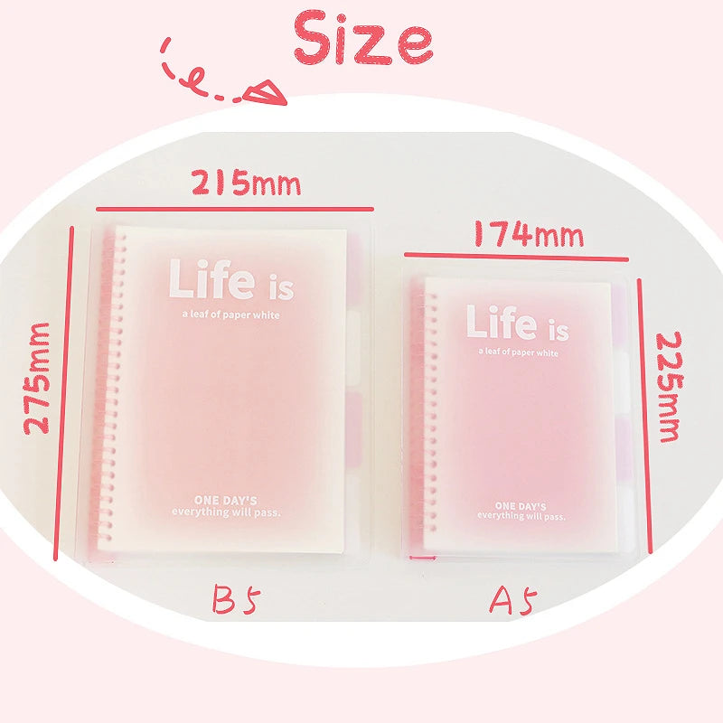 B5/A5 Loose-Leaf Notebook 60 Sheets Binder