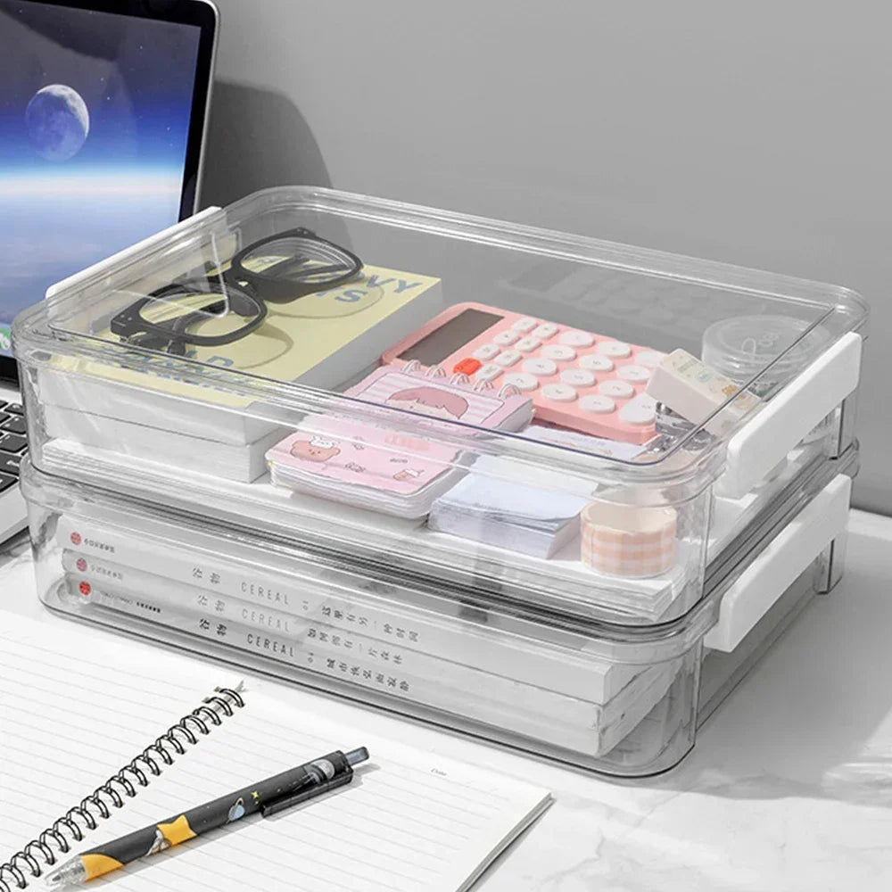 Acrylic Transparent Desktop Paper Storage Box