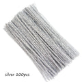 Sparkling Plush Pipe Cleaners 100Pcs