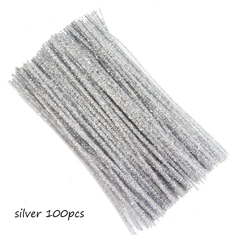 Sparkling Plush Pipe Cleaners 100Pcs