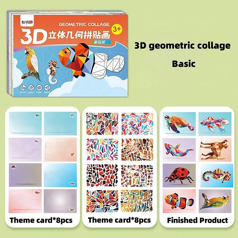 3D Animal Jigsaw Puzzle Stickers DIY