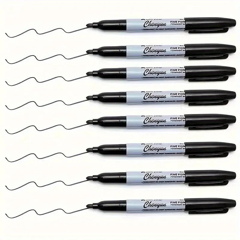 5PCS Fine Tip Black Permanent Marker