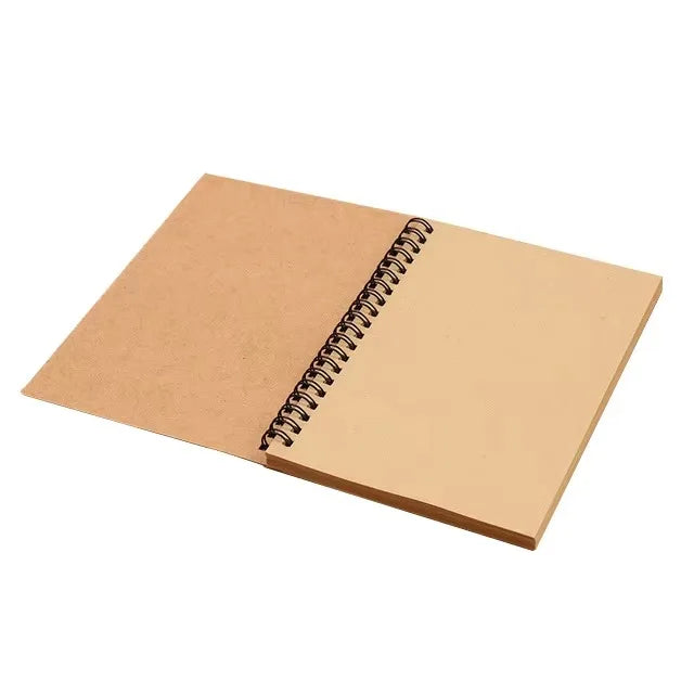 Retro Spiral Kraft Paper Notebook Sketchbook