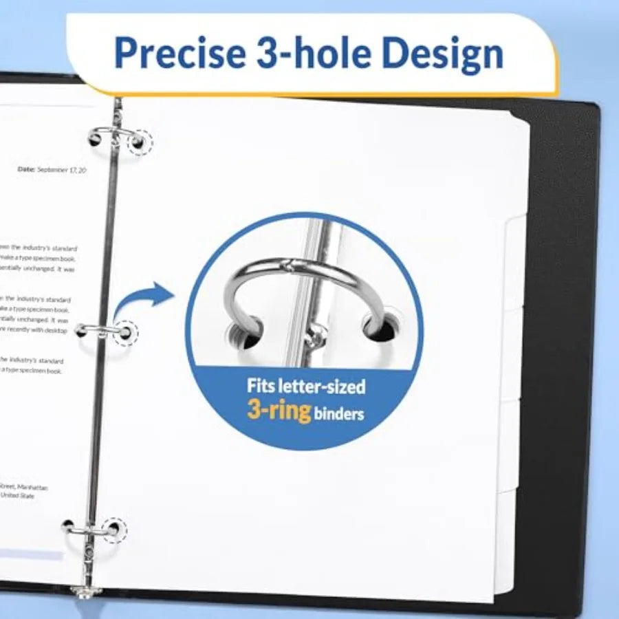 Binder Dividers with Tabs for 3 Ring Binder