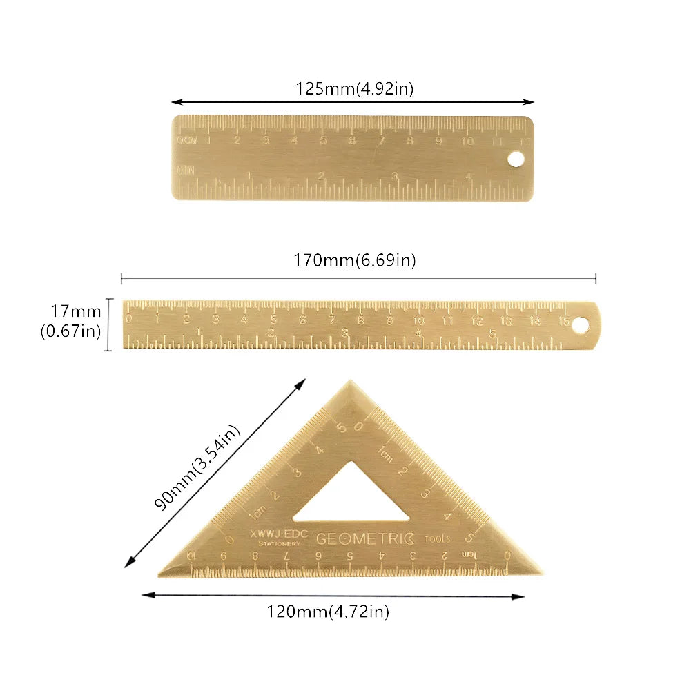 Creative Metal Brass Math Utensils