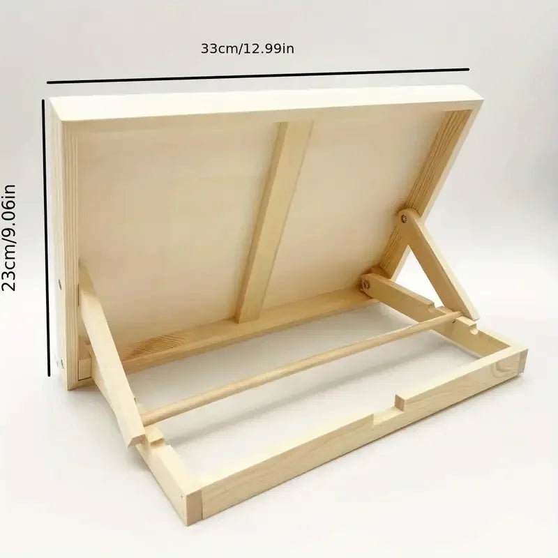 Foldable Wooden Art Stand With Tilted Writing Board