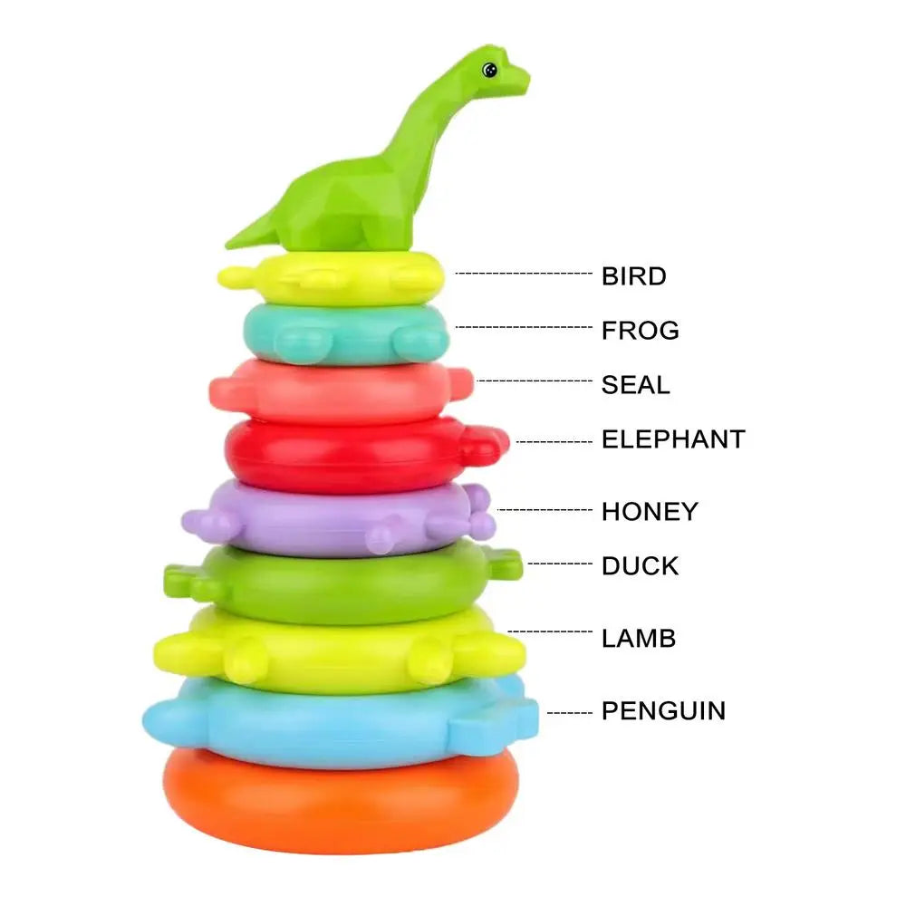 Rainbow Balance Stacking Ring Game