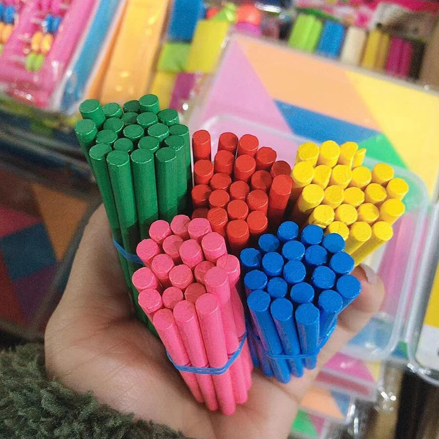 100pcs 8cm Wooden Counting Sticks