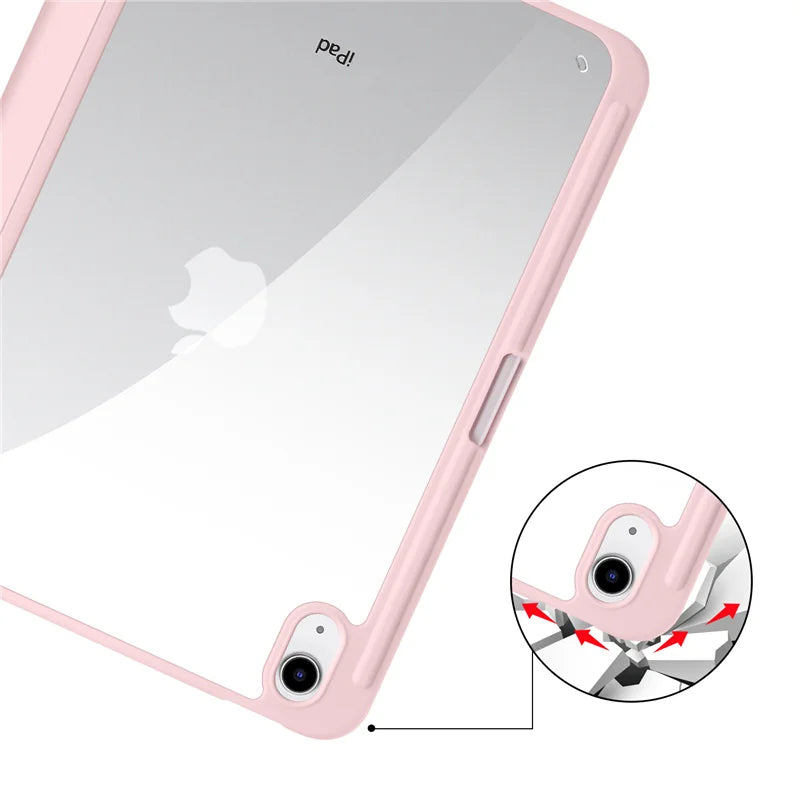 For iPad 10th Gen Case with Pen Holder Trifold