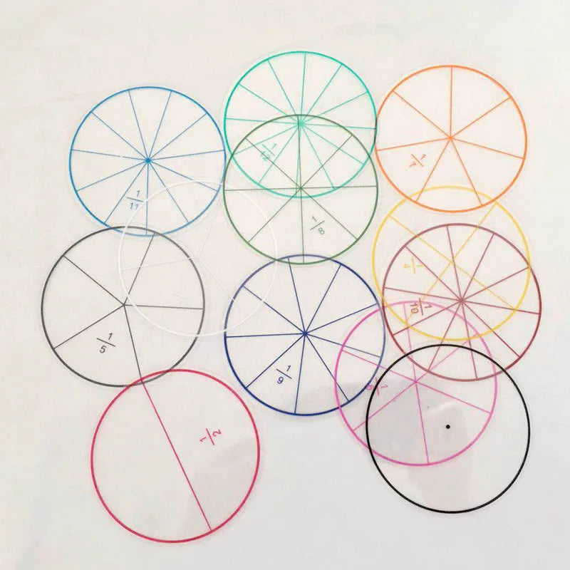 12PCS Set Math Fractions Teaching Supplies