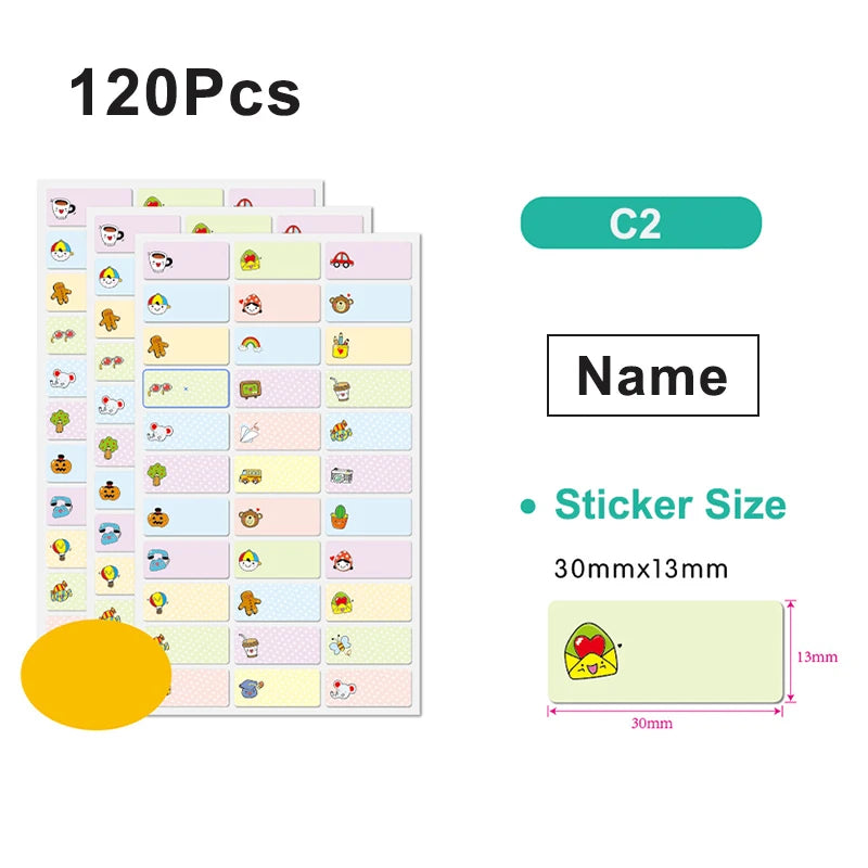 120Pcs Customize Name Stickers