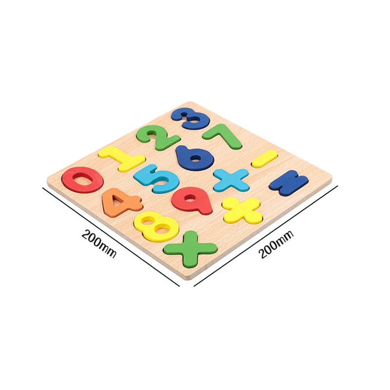 Kids Alphabetic Arithmetic Wooden Puzzle