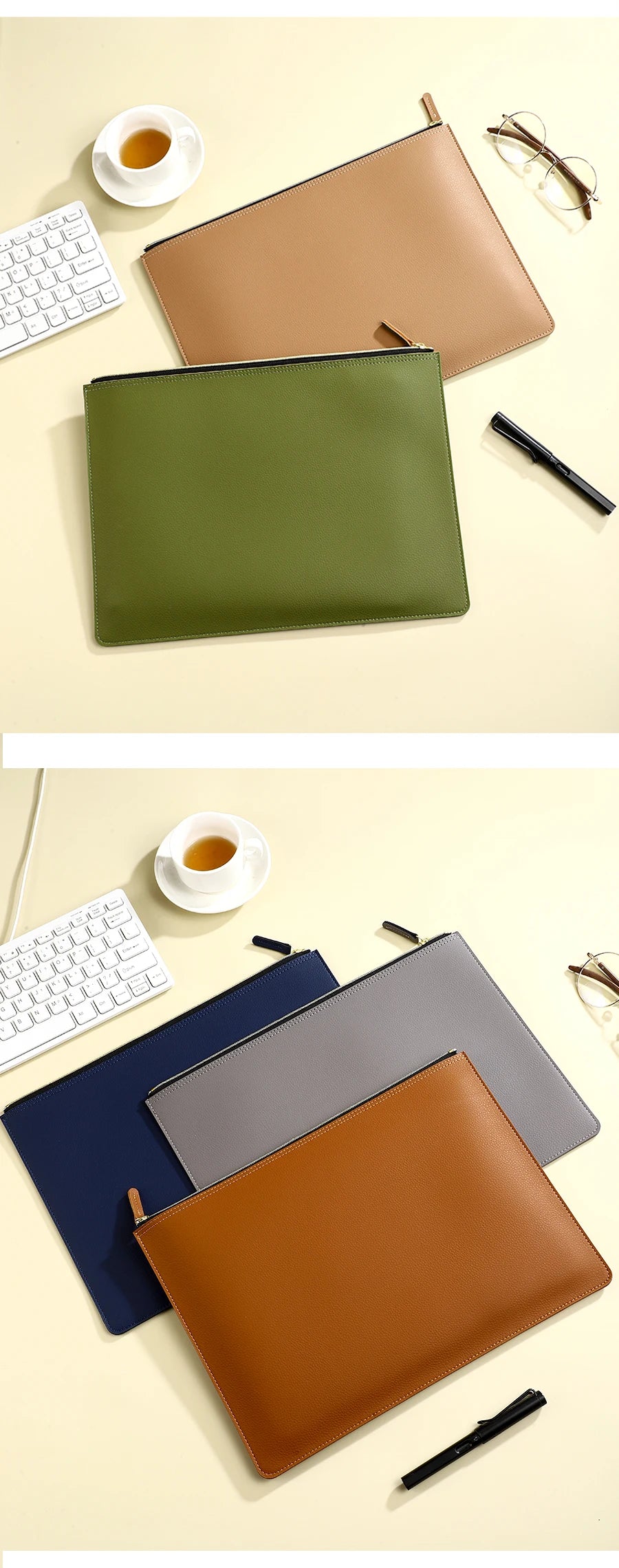 Leather Business A4 File Folder