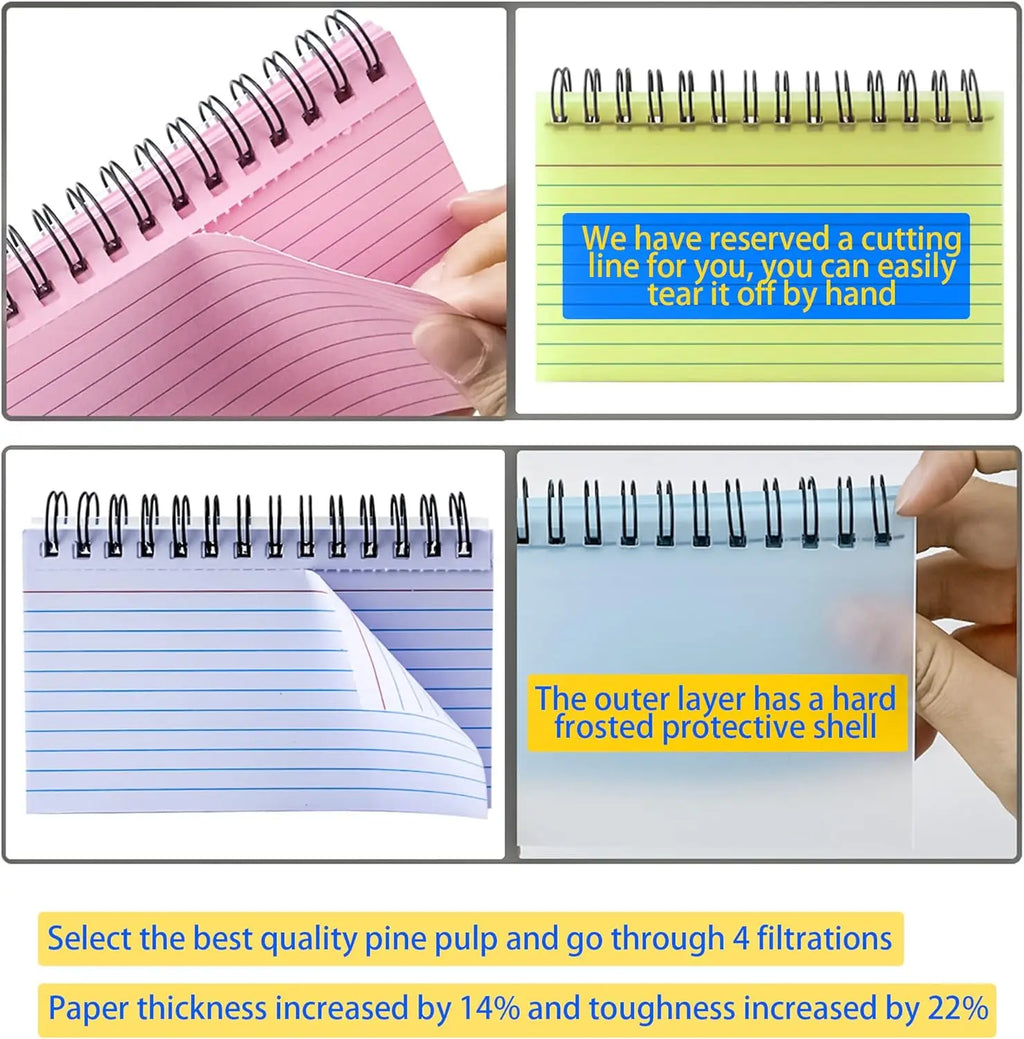 500 Colorful 3x5 Spiral Index Cards with Ring