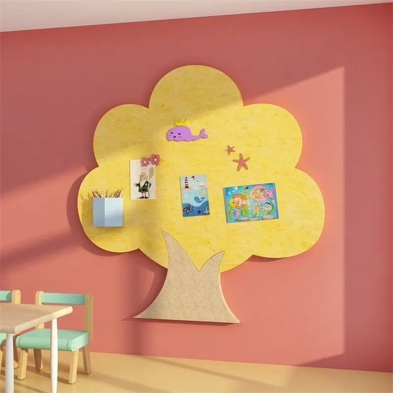 Tree Shaped Felt Board Photo Wall