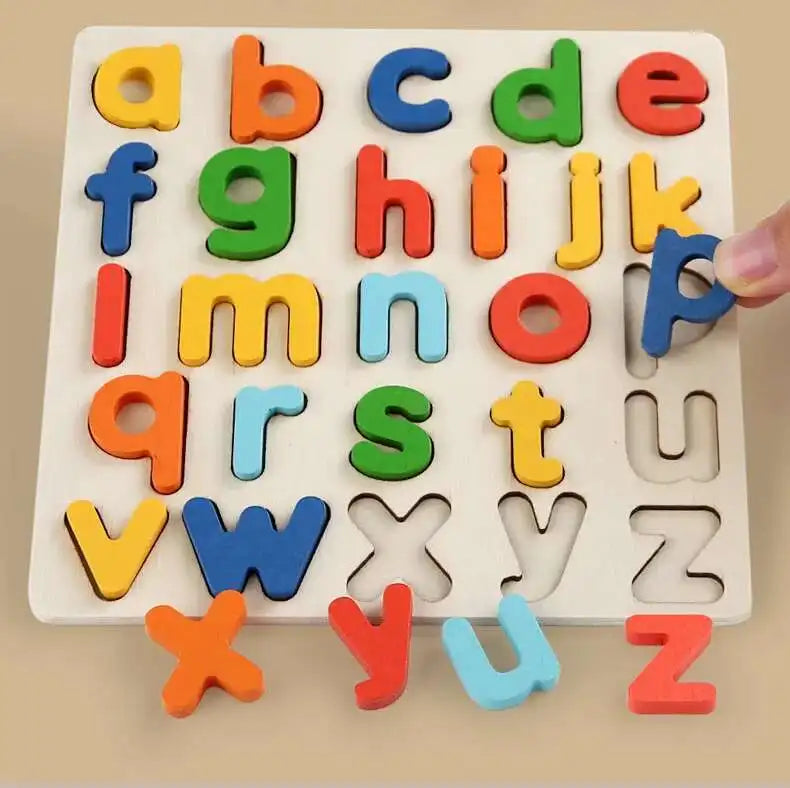 Letter Numbers Wooden Puzzle