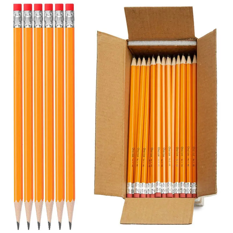 1Box/200Pcs Pre-Sharpened Pencils With Eraser