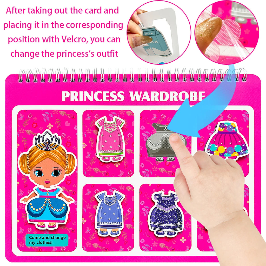 Preschool Busy Book With Velcro Matching Activities