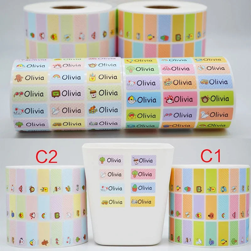 120Pcs Customize Name Stickers