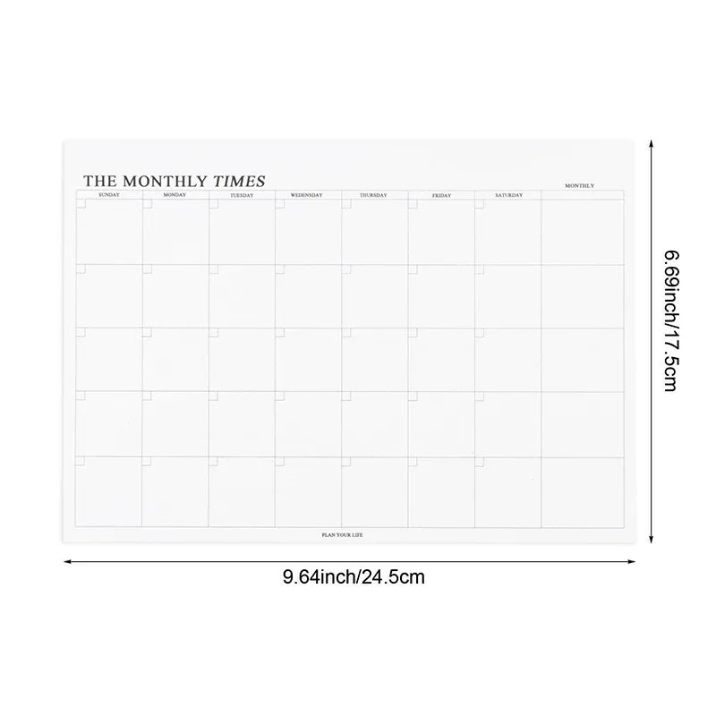 Weekly Planner Monthly Undated Agenda Notebook