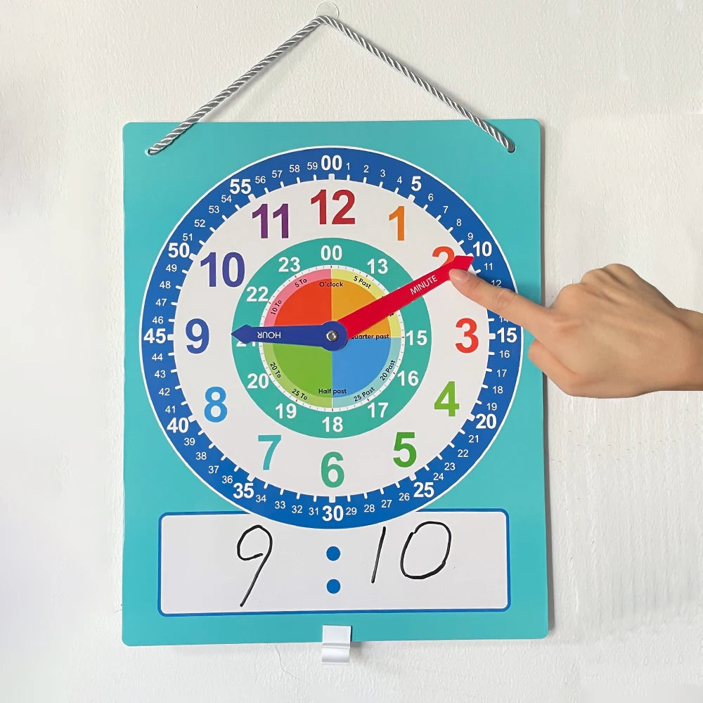 Montessori Writable Dry Erase Teaching Clock