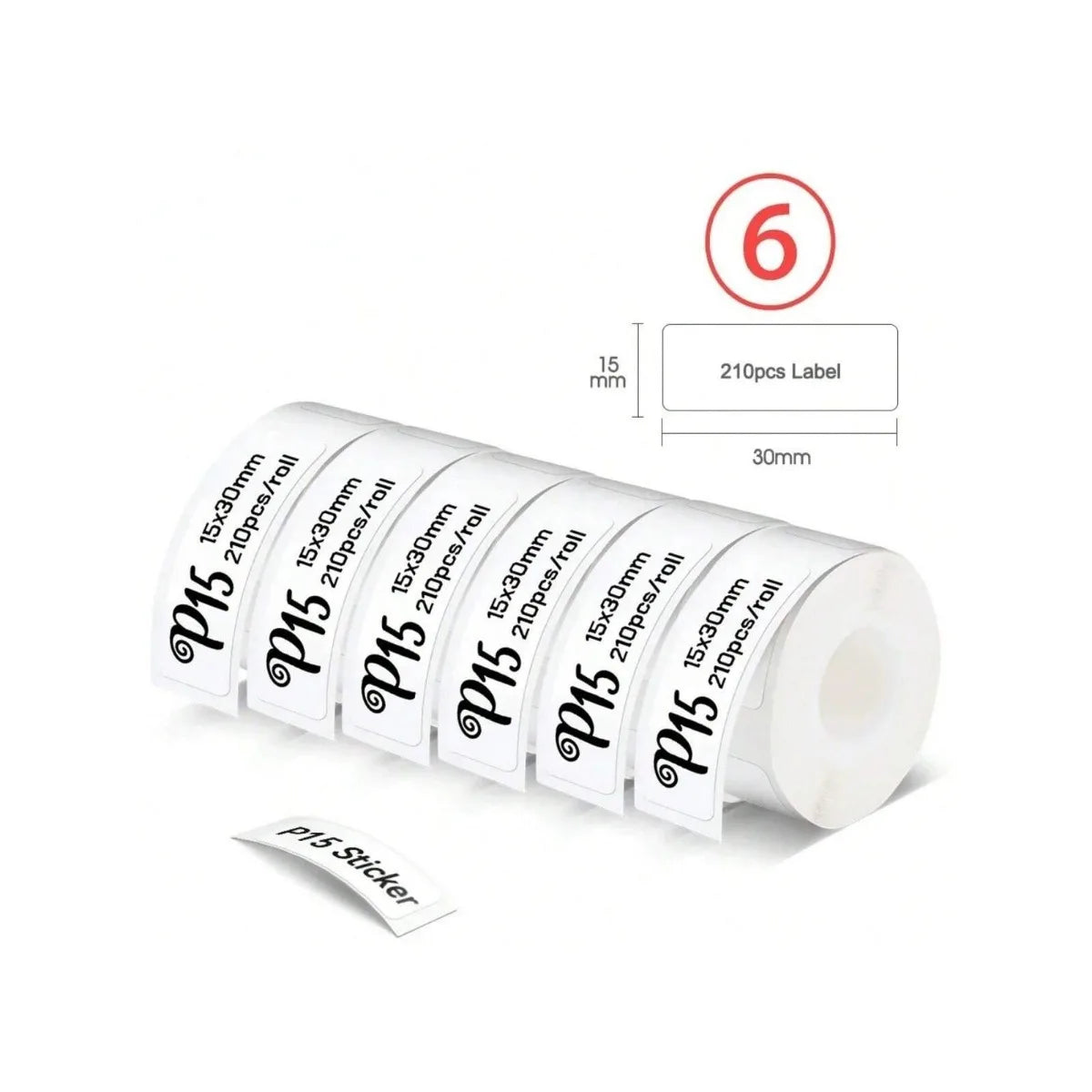 Label Tapes Rolls for Phomemo D30 Label Maker - 15mmx30mm