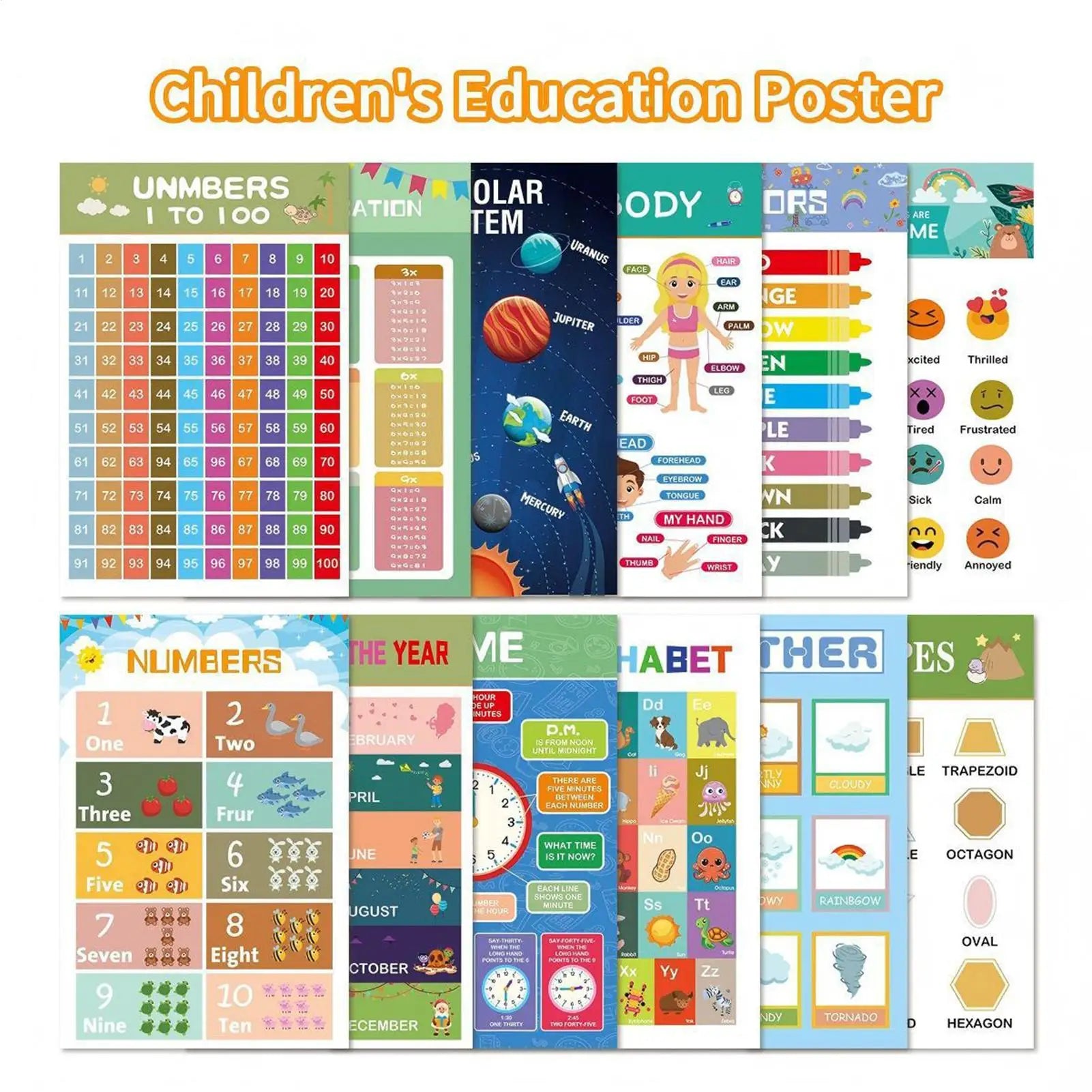 Preschool Learning Posters