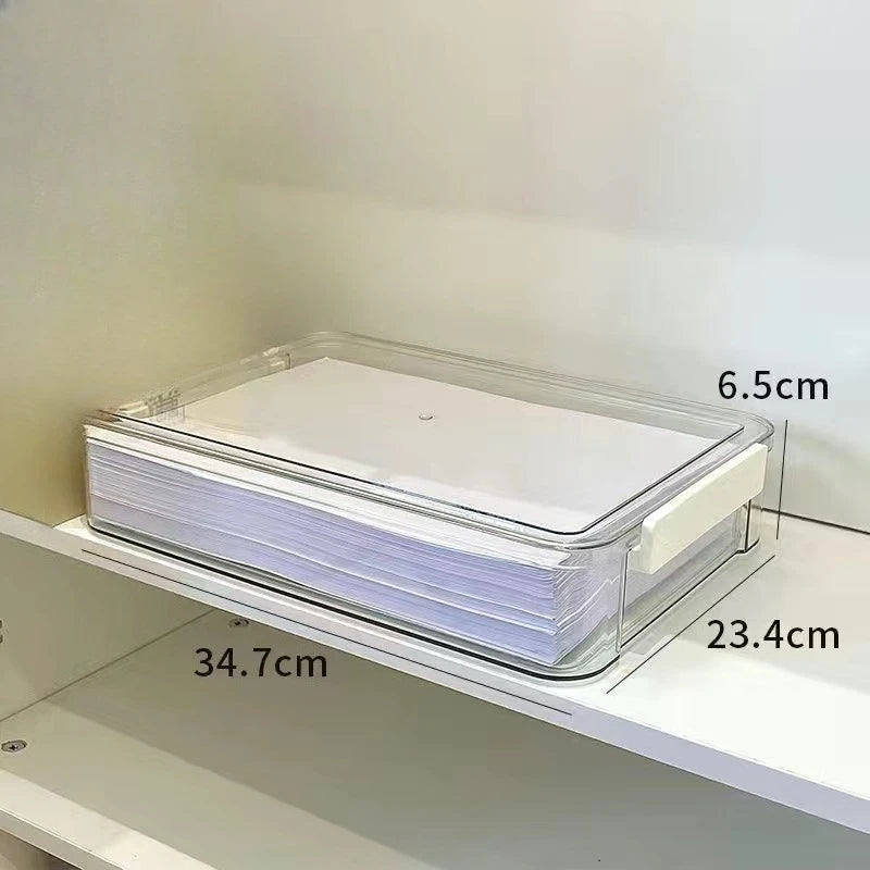 Acrylic Transparent Desktop Paper Storage Box