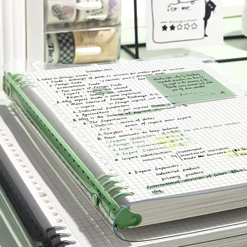240 Pages A5 Transparent Checkered Notebook