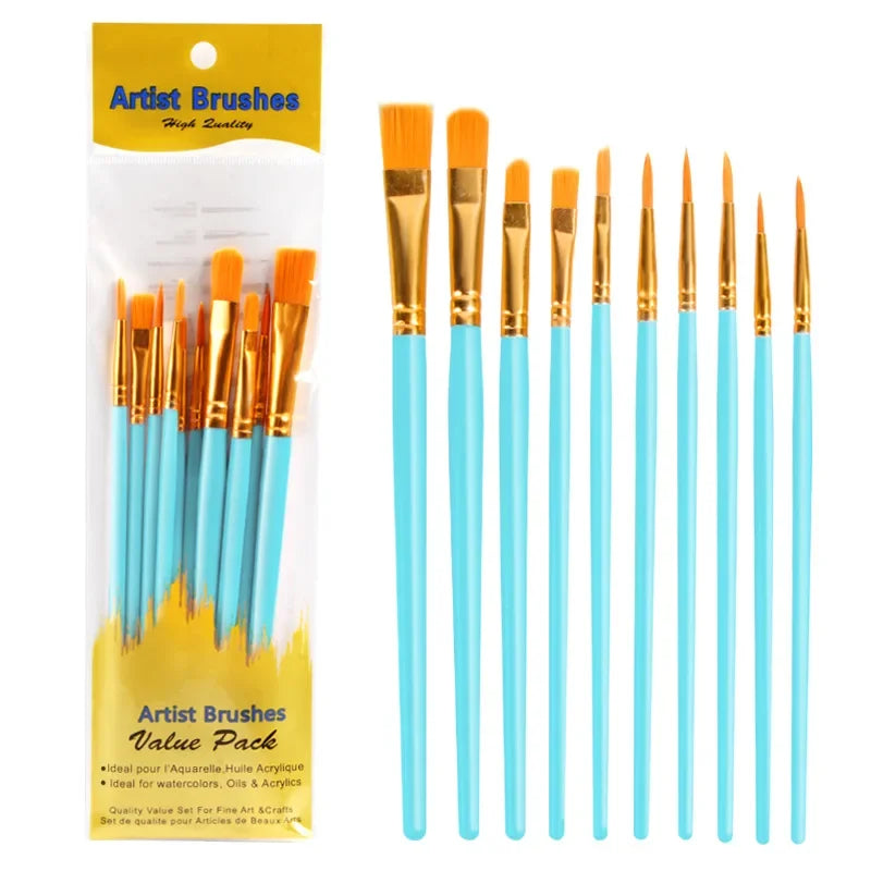 10Pcs/Set Multi-functional Watercolor Brush Set