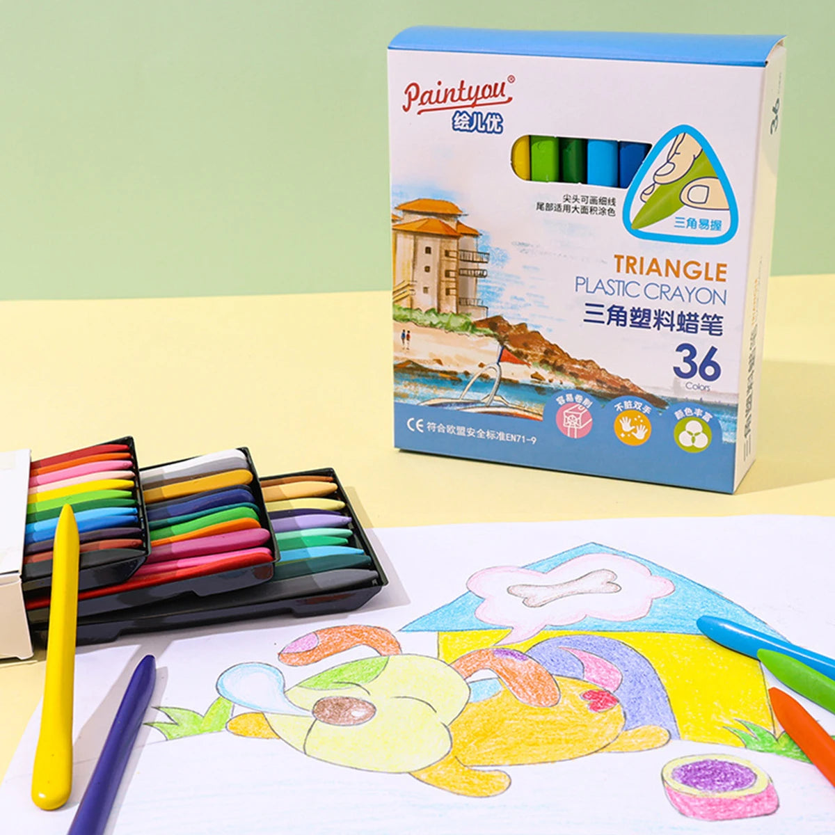 Non-dirty Hand Plastic Crayons