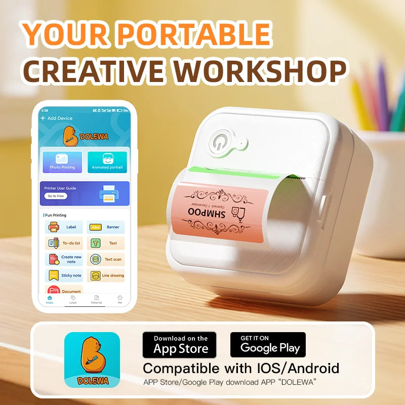 DOLEWA D8 Portable Mini Printers