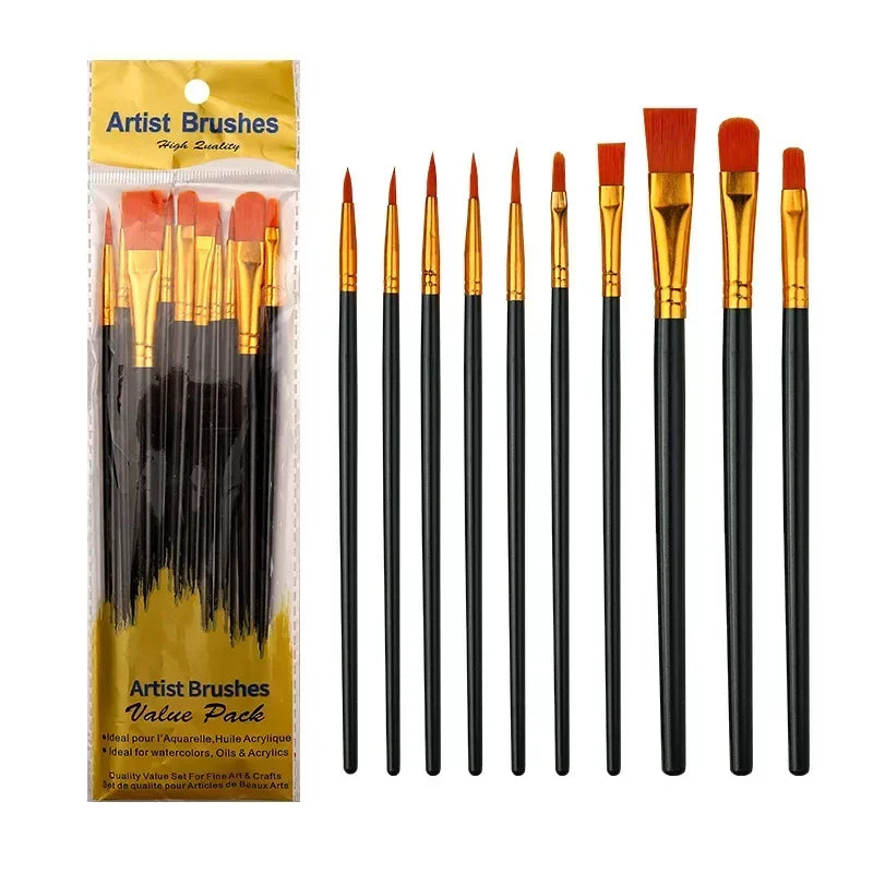 10Pcs/Set Multi-functional Watercolor Brush Set