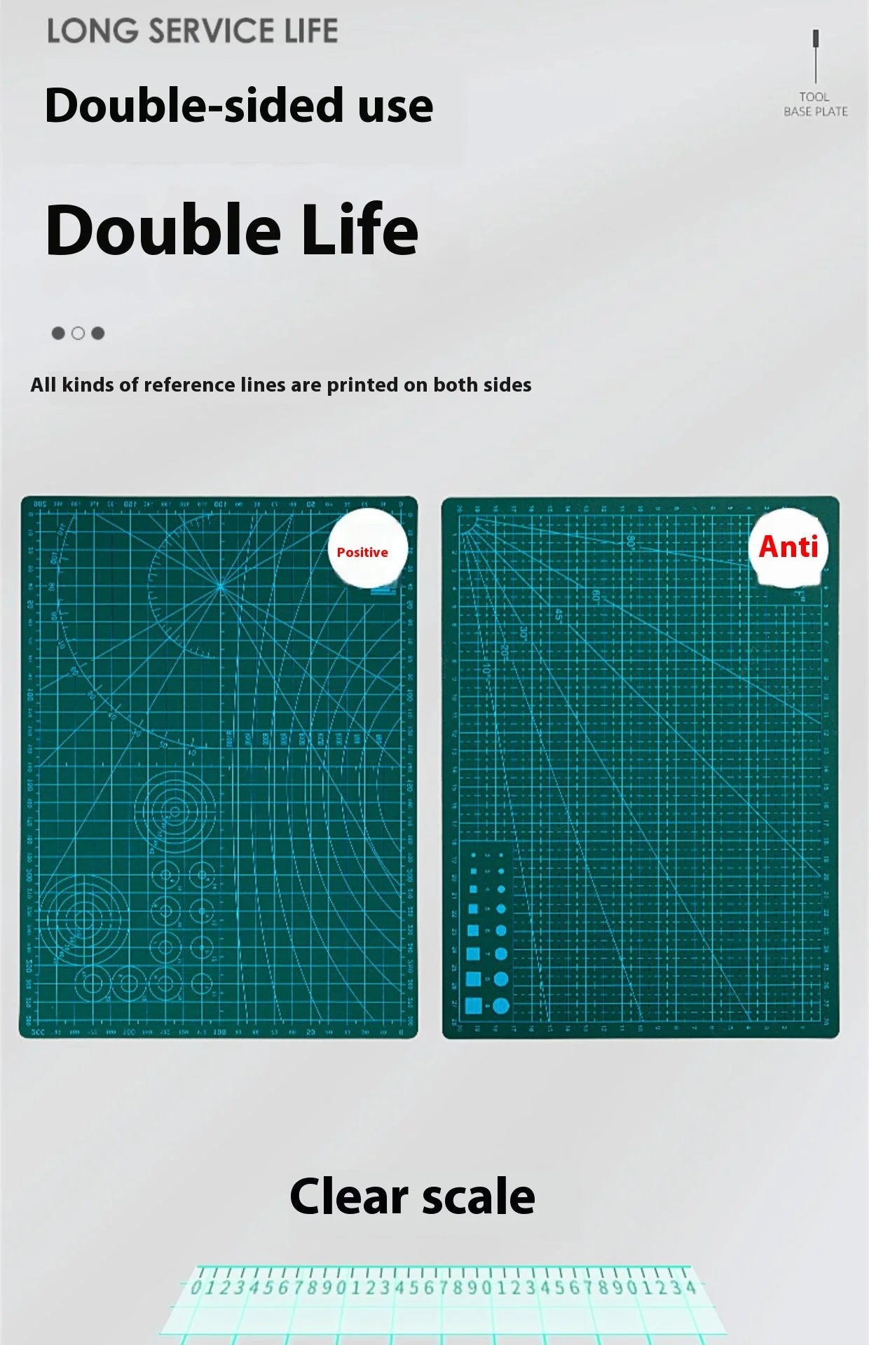 Symmetrical Lined Desktop Cutting Mats