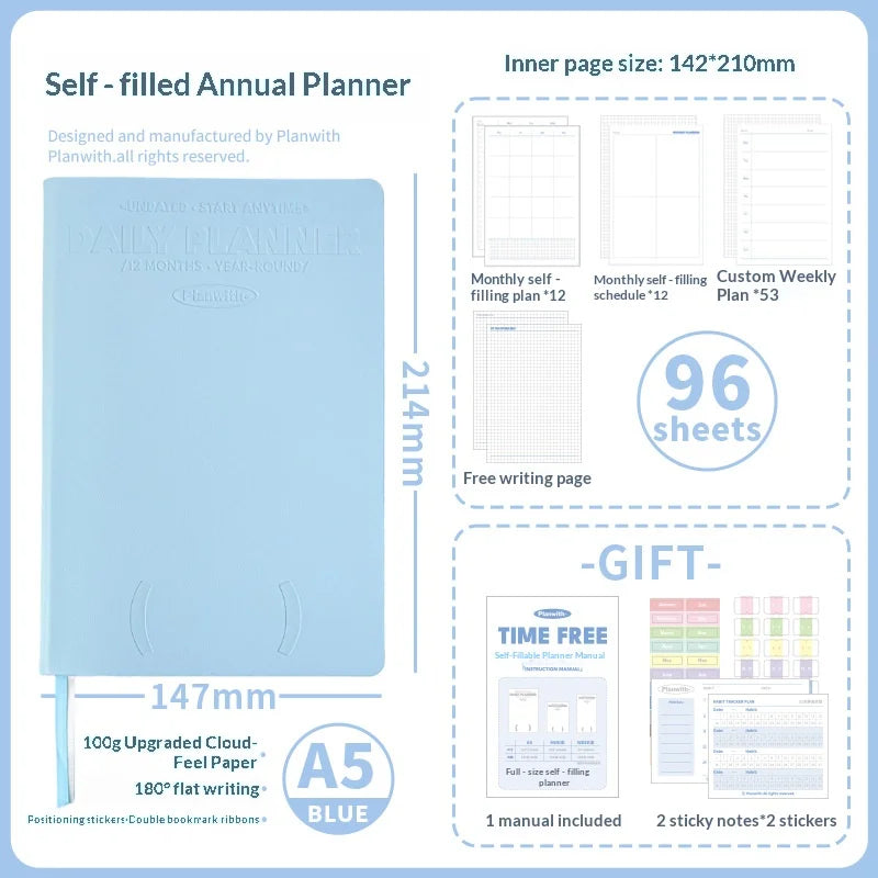 2026 Plan with Daily Agenda Weekly Plan Book