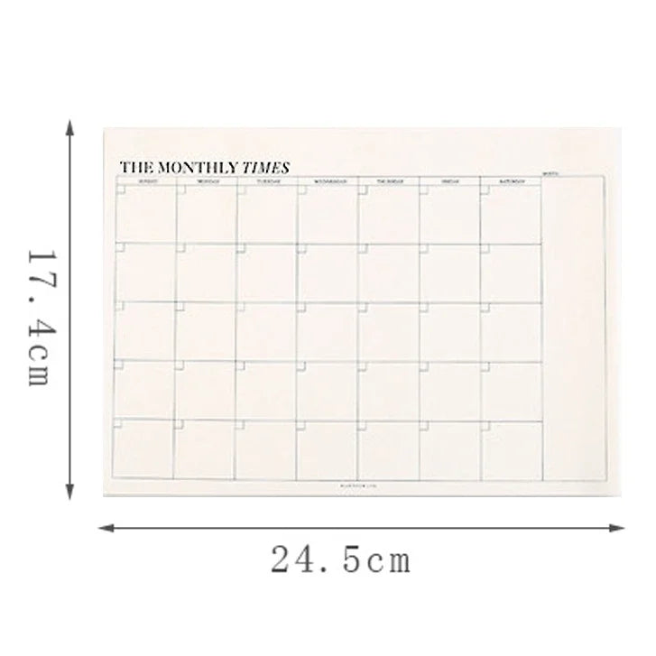 Weekly Planner Monthly Undated Agenda Notebook