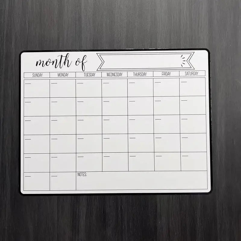 Magnetic Dry Erase Calendar