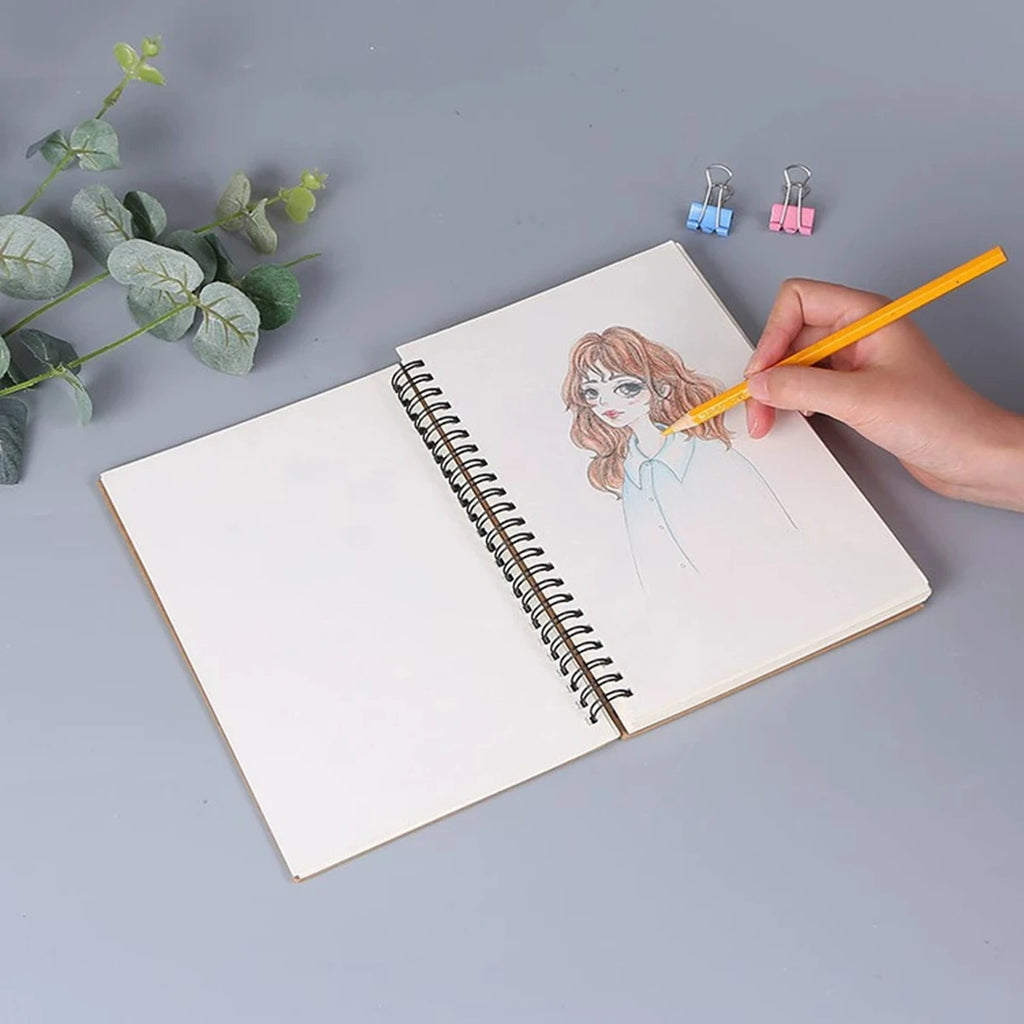 Retro Spiral Kraft Paper Notebook Sketchbook