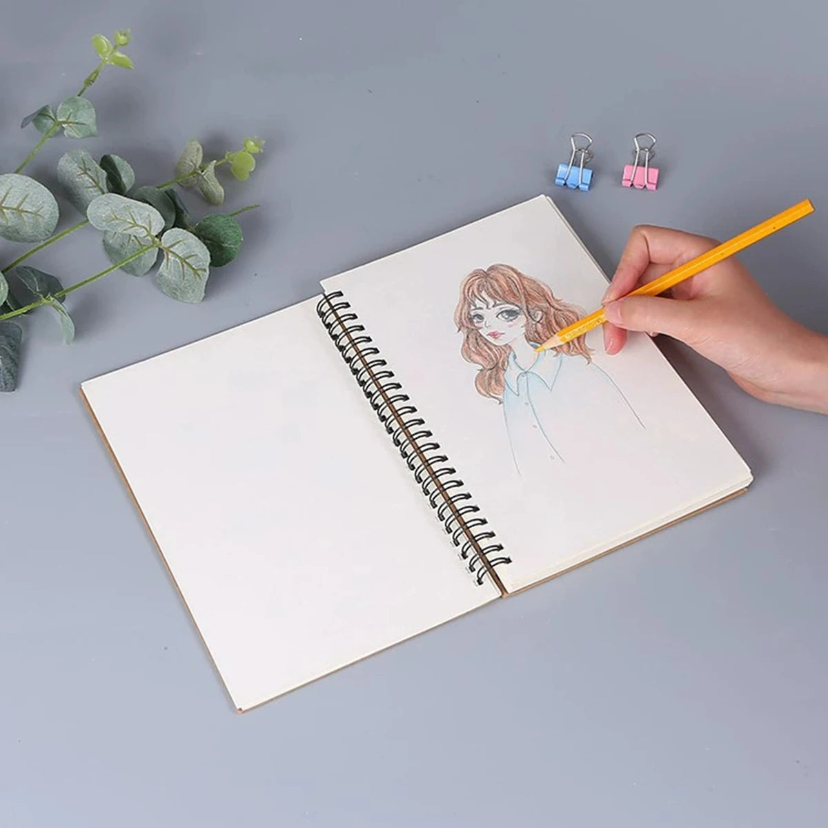 Retro Spiral Kraft Paper Notebook Sketchbook