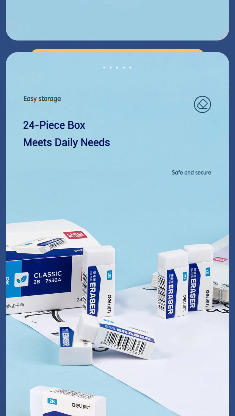 Deli 2B White Erasers