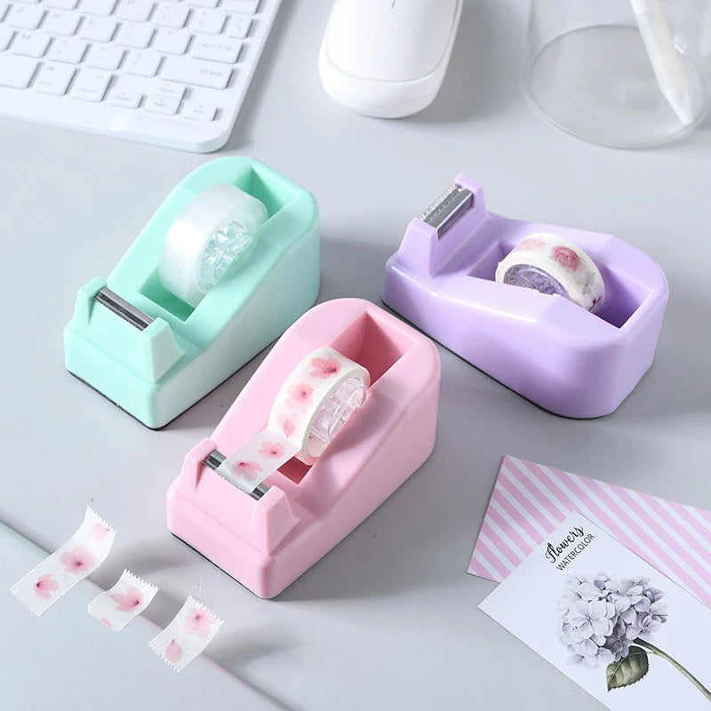 Large Tape Cutter Macaron-colored Desktop Tape Holder
