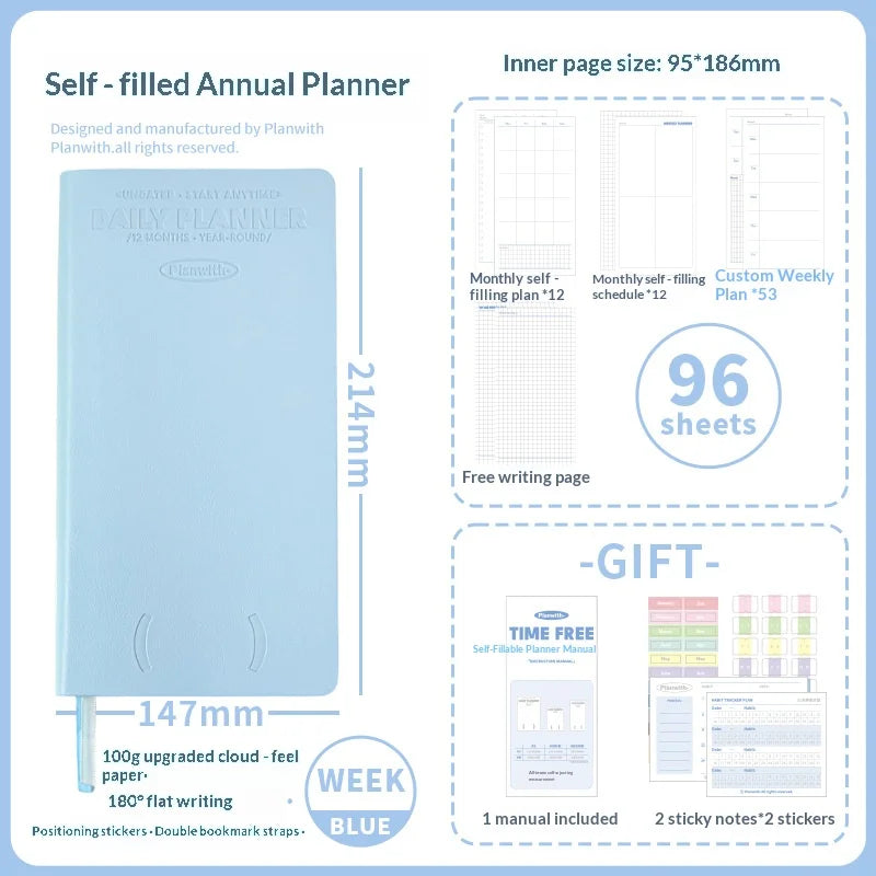 2026 Plan with Daily Agenda Weekly Plan Book