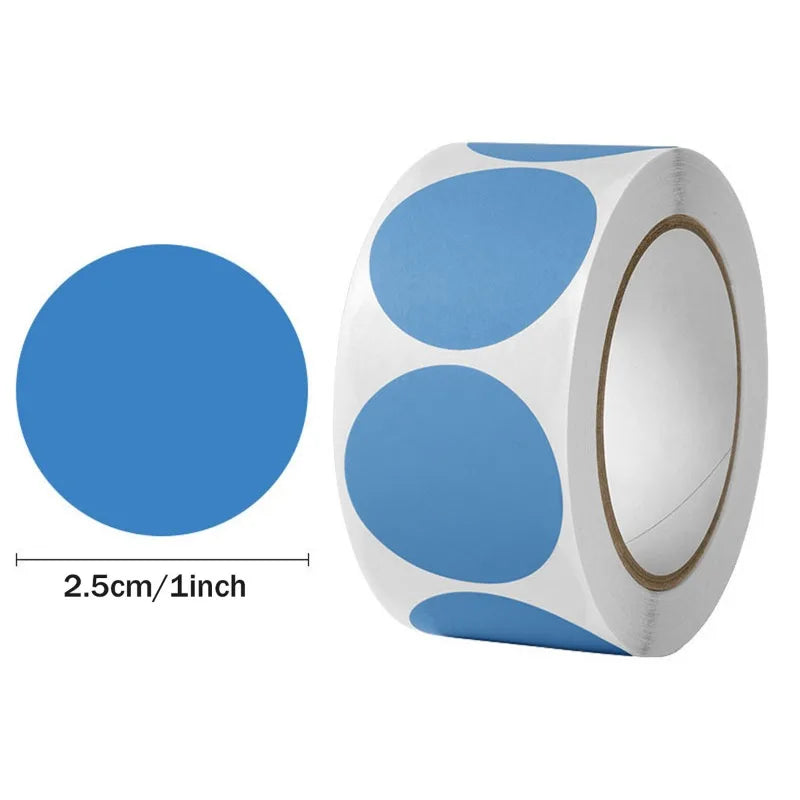 6Rolls 3000pcs Round Colorful Dot Stickers